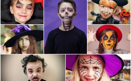 Kinderschminken zu Halloween einfache Ideen zum Nachmachen