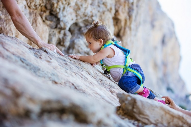 Klettern für Kinder noch im jungen Alter beliebt