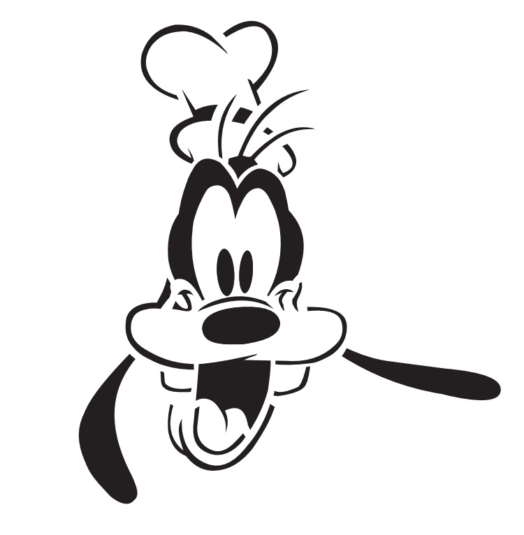 Kürbis schnitzen Disney - Goofy für ein Motiv mit Thema Mickey Maus