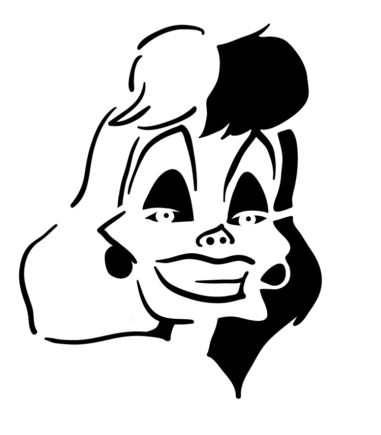 Kürbis schnitzen Disney mit Cruella De Vil aus 101 Dalmatiner