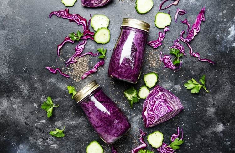 Make your own purple cabbage juice