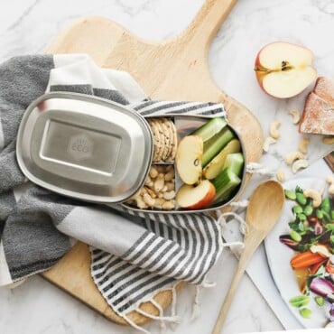 Lunchbox aus Edelstahl für Essen zum Mitnehmen auf Arbeit und zur Schule