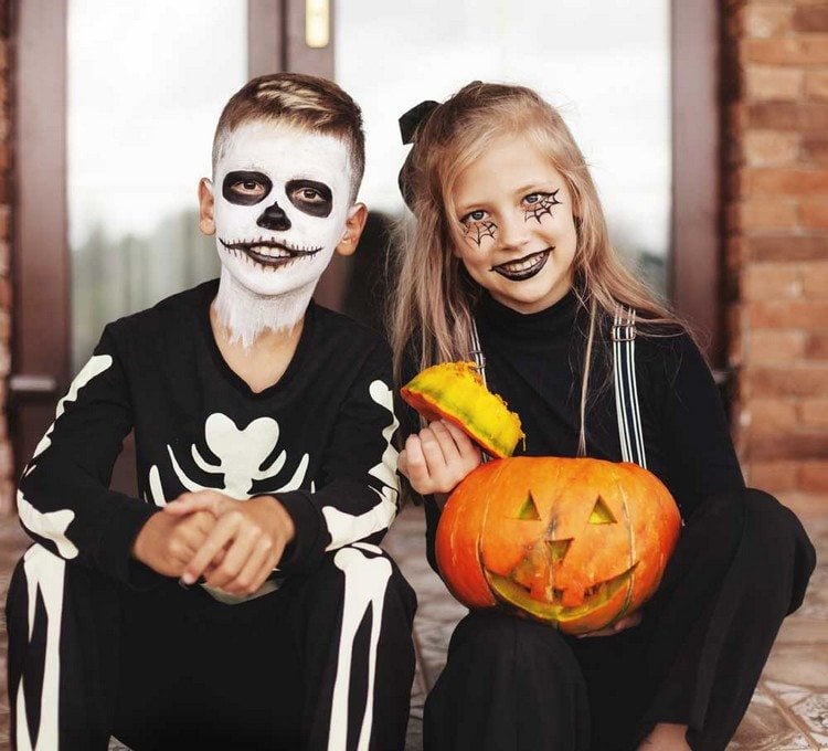 Make-up Ideen für Kinder zur Halloweenparty