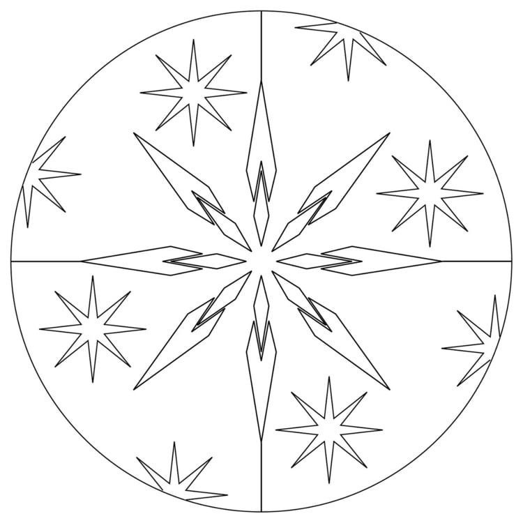 Minimalistisches Mandala für die Fensterdeko - Mit Kreidestifte Fenster dekorieren