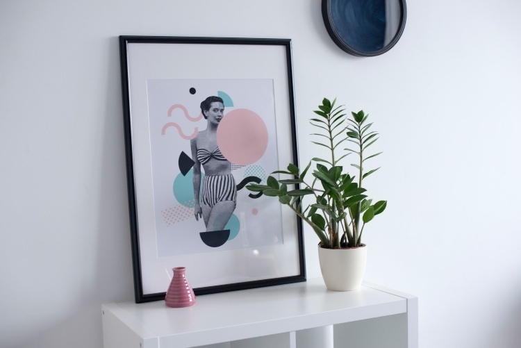 Poster und Plakate und Collagen Kunst als Wanddeko im Wohnzimmer