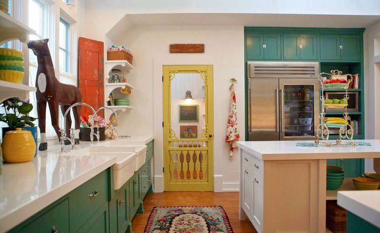 Vintage Küche in bunten Farben