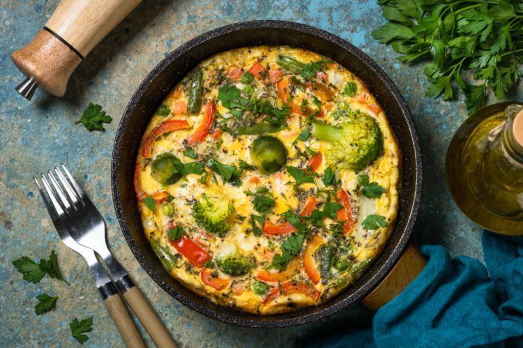 Recipe for frittata with vegetables
