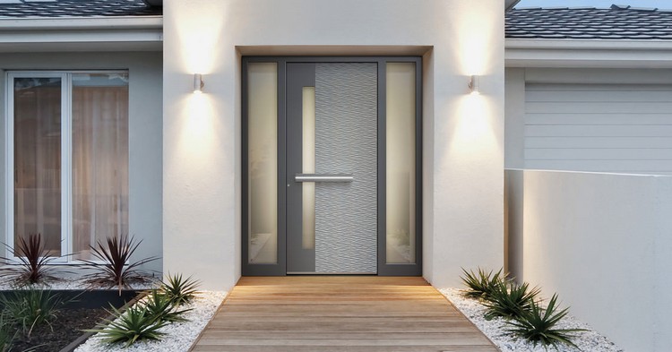 3D Relief Detail für moderne Haustür aus Aluminium von Pirnar