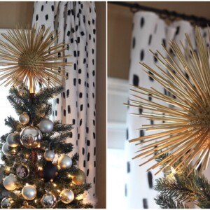 DIY Weihnachtsbaumspitze gold Stern