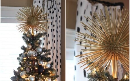 DIY Weihnachtsbaumspitze gold Stern