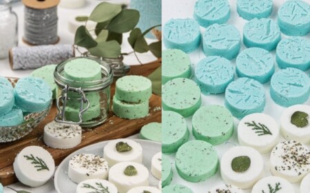 Duschbomben selber machen bei Erkältung mit Eukalyptus und Menthol und Pfefferminze