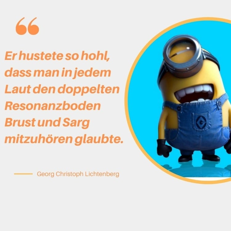Humorvolles Zitat von Lichtenstein - Er hustet so hohl
