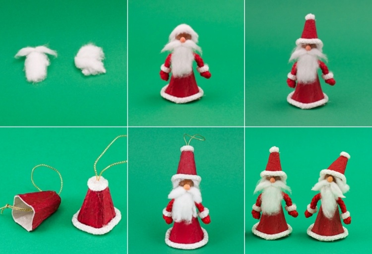 Kleine Dekofiguren für die Weihnachtszeit selber machen - Nikolaus basteln