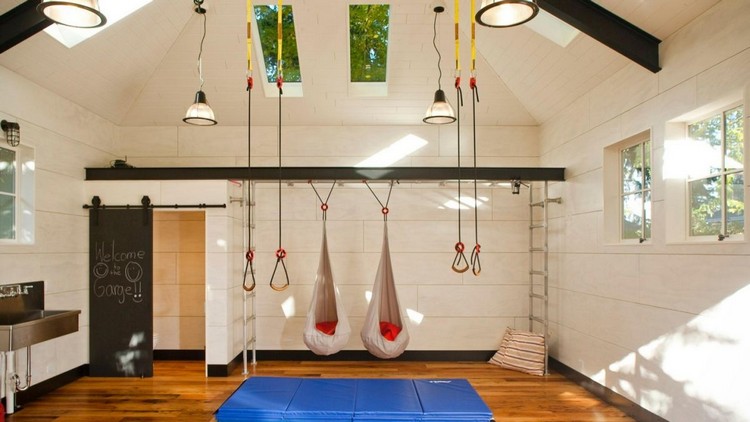 Kleiner Fitnessraum Zuhause einrichten Heim-Fitnessstudio Ausrüstun