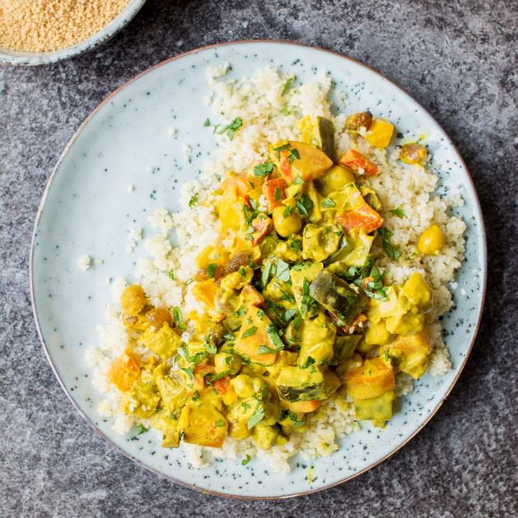 Rezept für Kichererbsen Curry mit Kokosmilch für Veganer