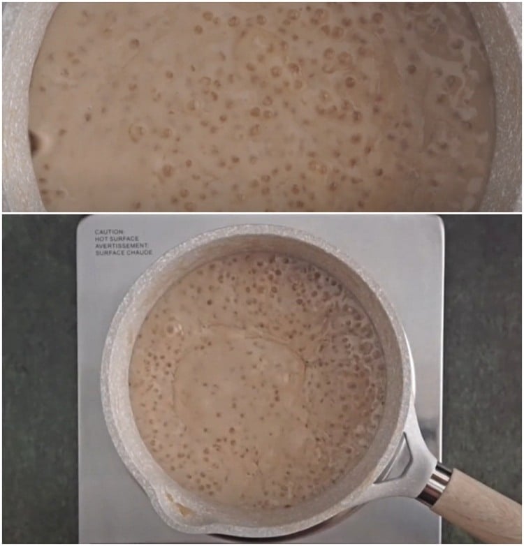 Rezept für Vanillepudding mit Kokosmilch und Tapiokaperlen