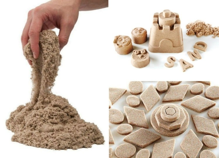 Zaubersand selber machen mit echtem Sand und Maisstärke zum Spielen