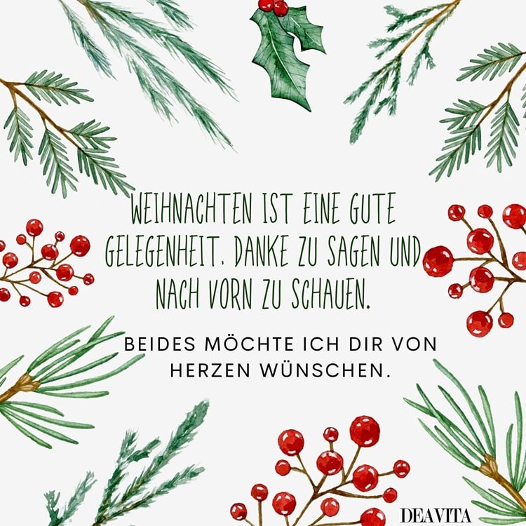 Danke sagen und nach vorn schauen als Wunsch zu Weihnachten