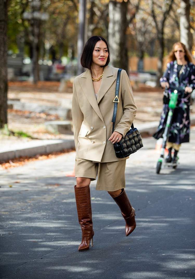 elegantes Herbst Outfit Inspiration Stiefeltrends Winter 2020