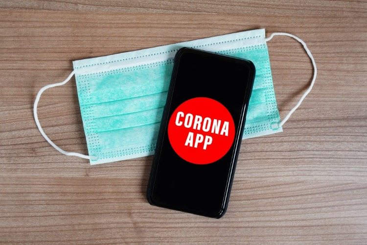 informationen über coronavirus durch ein app auf dem handy verfolgen