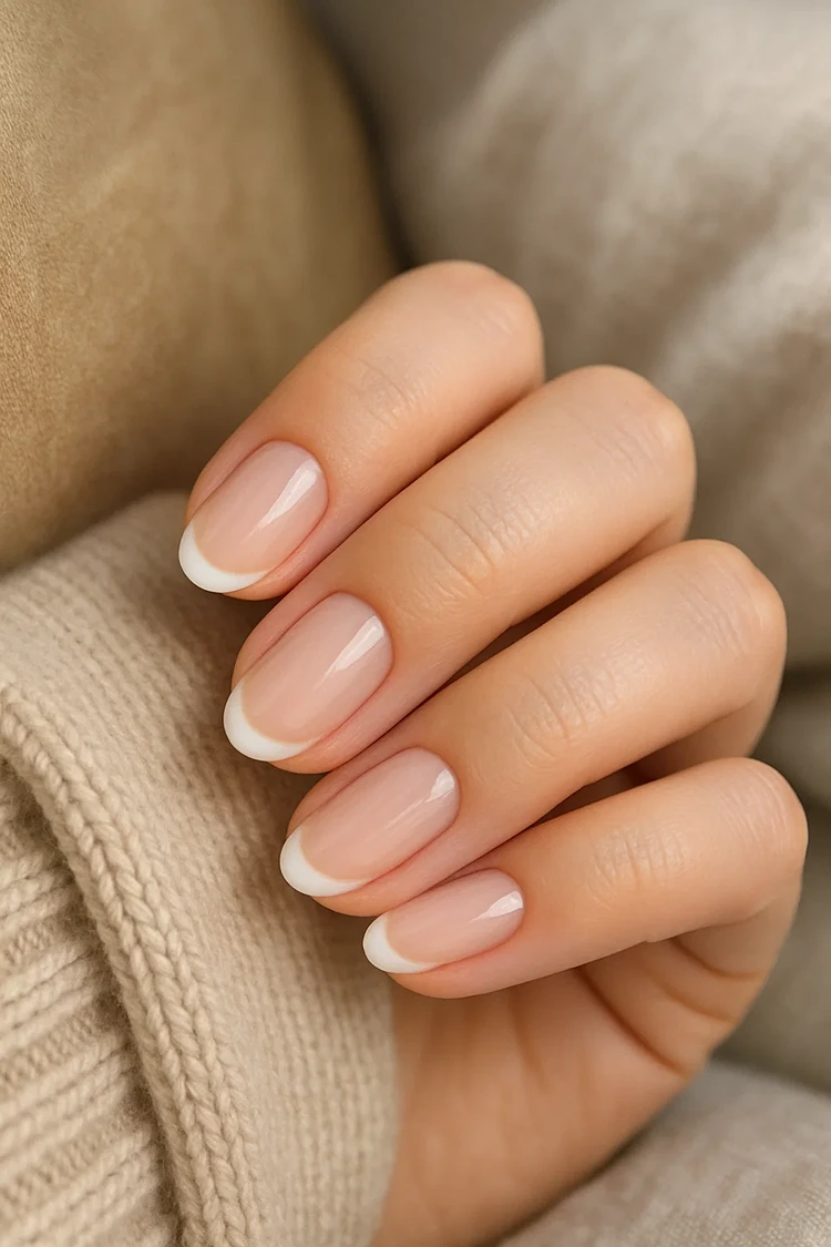 milky french nails herbst trend 2025