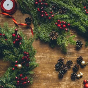 türschmuck für weihnachten selber machen