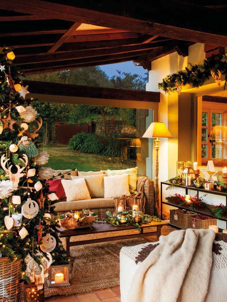 weihnachten auf der terrasse feiern