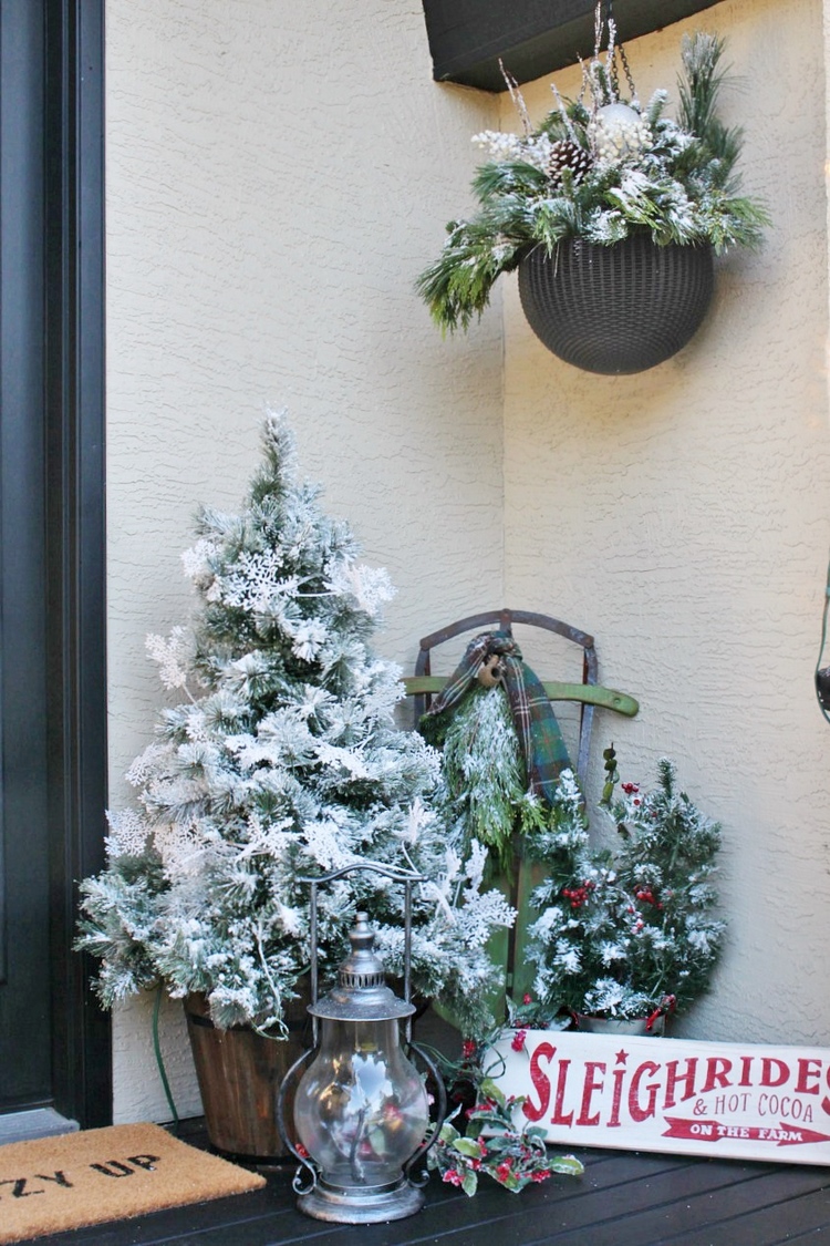 weihnachtsdeko hauseingang aussen selber machen