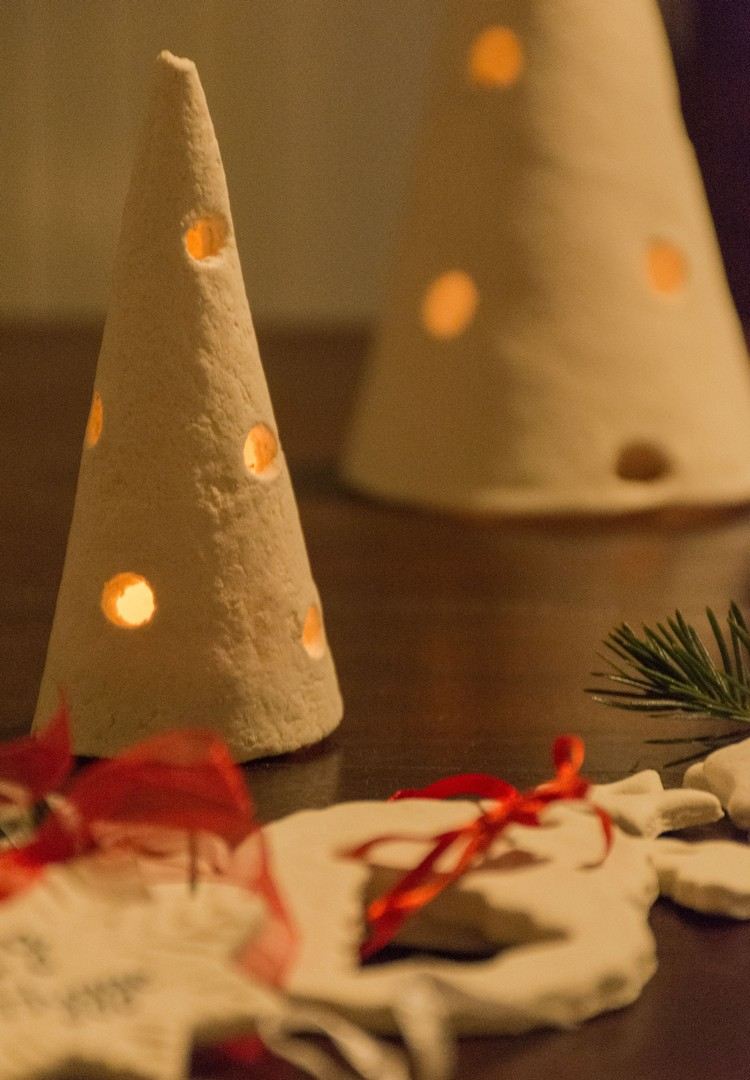 DIY Teelichthalter aus Salzteig zu Weihnachten