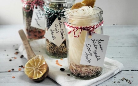 Geschenke aus der Küche für Weihnachten Suppe im Glas verschenken