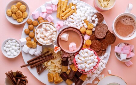 Heiße Schokolade Toppings Dessertplatte Weihnachten Ideen