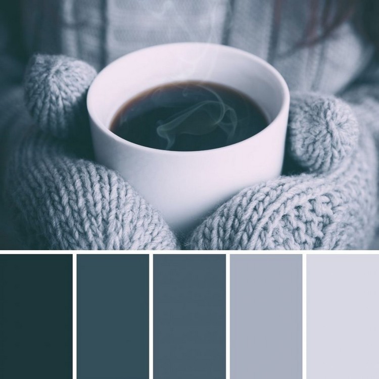 Japandi Farben graue Farbpalette für den Winter