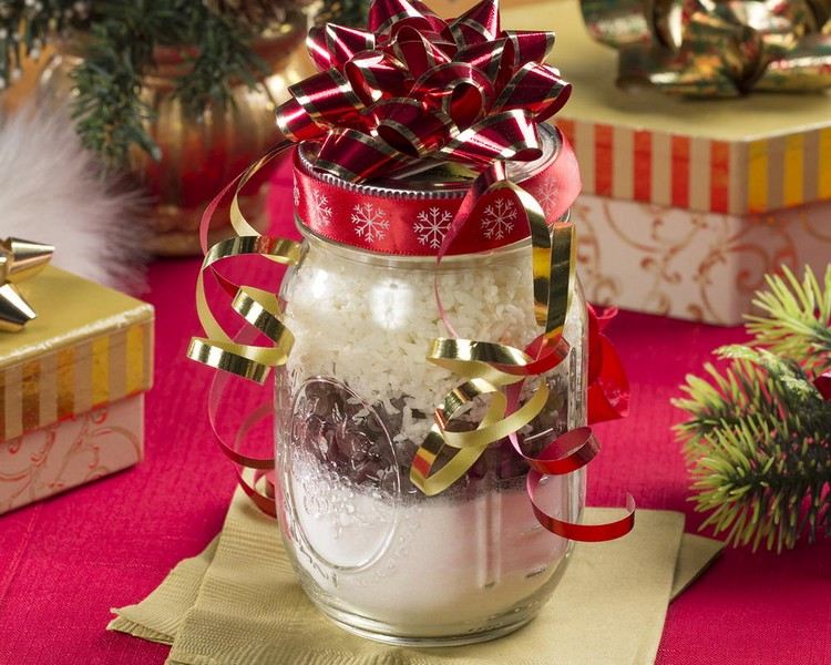 Milchreis als Geschenk im Glas für Weihnachten zubereiten