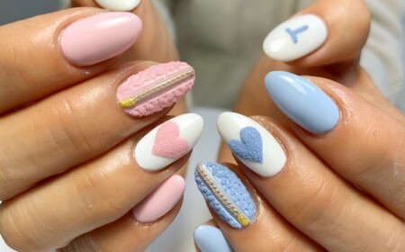 Nageltrends 2020 Cable Knit Nails selber machen