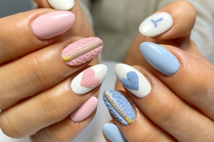 Nageltrends 2020 Cable Knit Nails selber machen