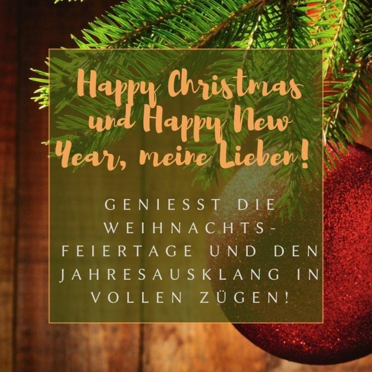 Schöne Weihnachtsgrüße auf Englisch - Happy Christmas and a happy new year