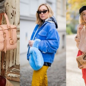 Shearling Bags Trend Winter Outfit Ideen Teddy Mantel Trend