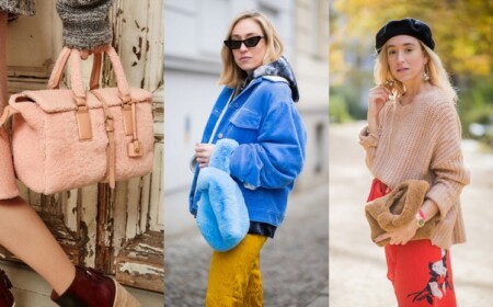 Shearling Bags Trend Winter Outfit Ideen Teddy Mantel Trend