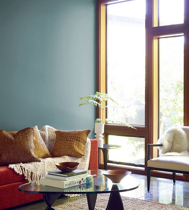 Trend Wadnfarbe für Wohnzimmer Türkis