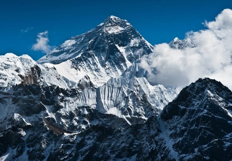 Virtuelle Reise zum Mount-Everest, dem höchsten Berg der Welt