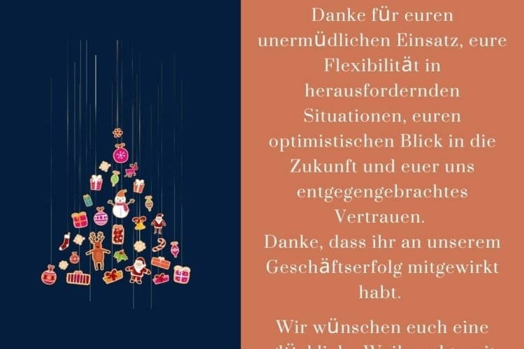 Weihnachtsgrüße geschäftlich während Corona 2021 Texte