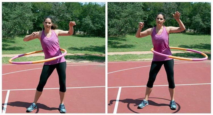 Wie mit Hula Hoop Gewicht verlieren Übungen