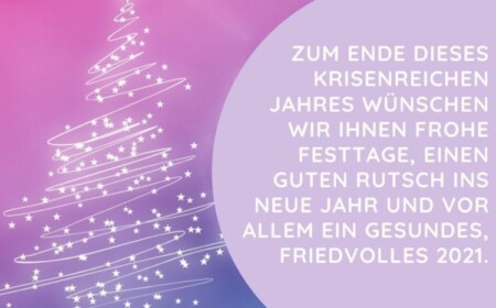 Zum Ende des krisenreichen Jahres frohe Festtage und einen guten Rutsch wünschen