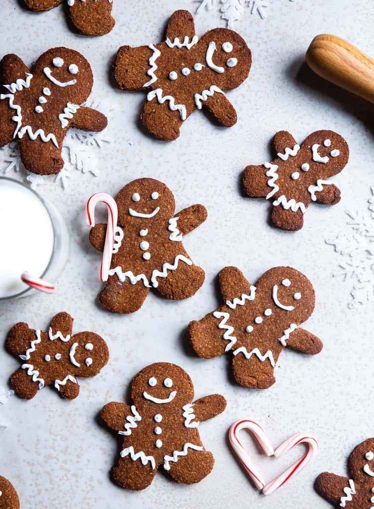kalorienarme Gingerbread Kekse Gesunde Weihnachtsplätzchen