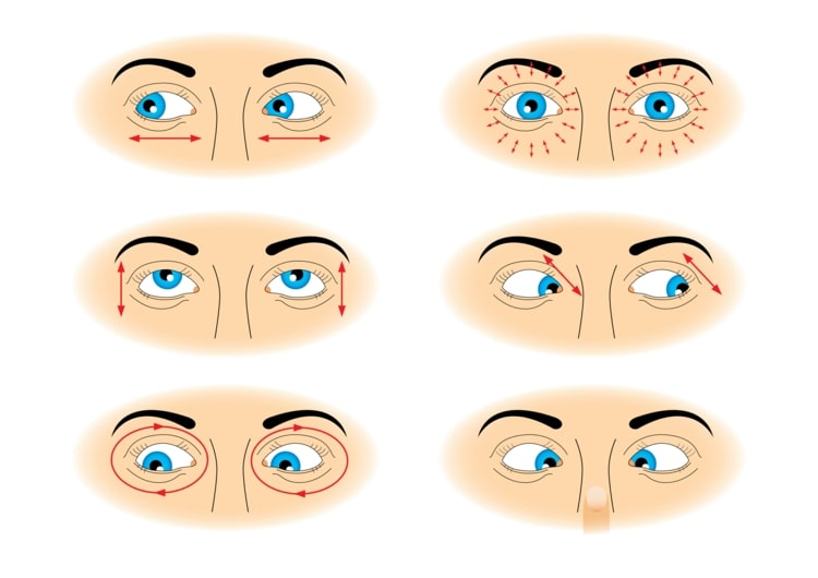 Augen trainieren mit Augengymnastik bei geschlossenen Augen