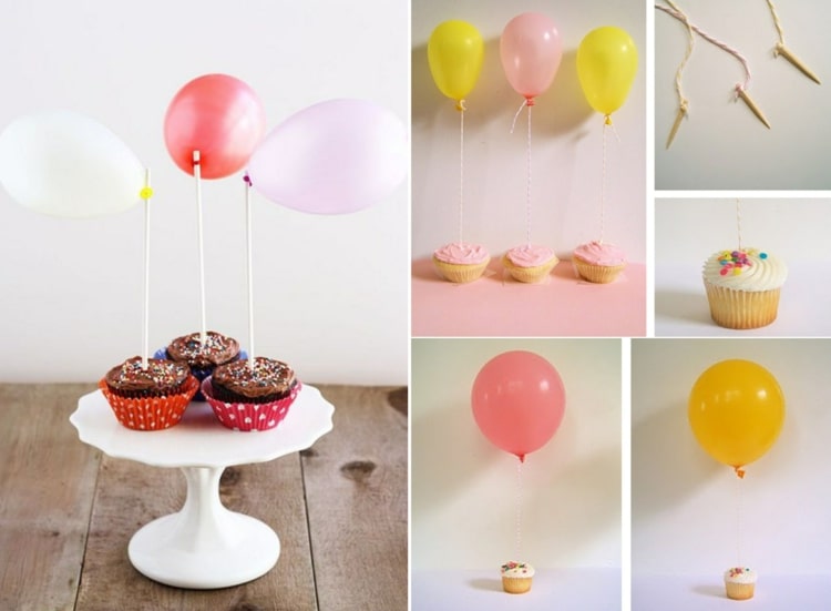 Fasching Muffins mit echten Ballons - Kreative und witzige Desserts