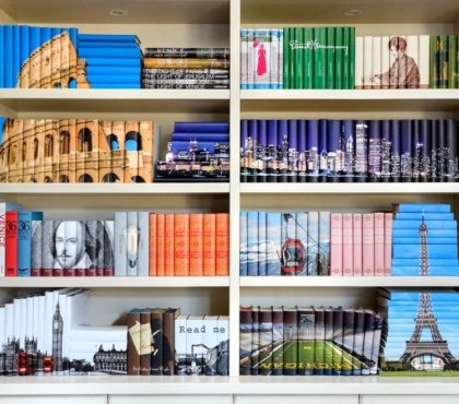 Hausbibliothek organisieren Bücher nach Themen sortieren