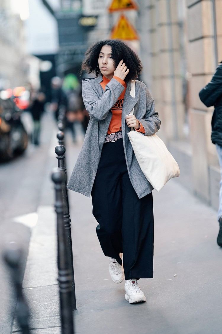 Oversized Outfit Winter Culotte kombinieren elegant