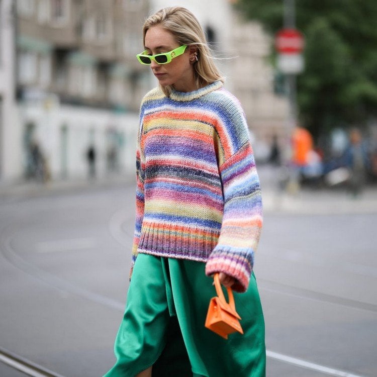 Pullover stylisch kombinieren Slipdress Outfits für den Winter