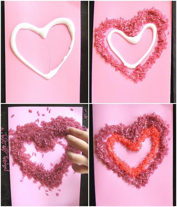 Reisbild Herz zum Valentinstag basteln